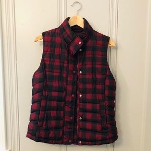 Gap Factory Plaid Puffer Vest